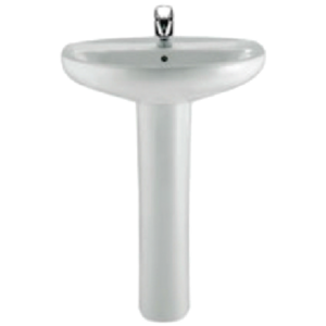Lavabo de pedestal blanco Monaco Gold Union (No incluye pedestal)
