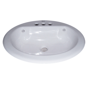 Lavabo de sobrecubierta para monomando cadet blanco modelo 01661.020 American Standard