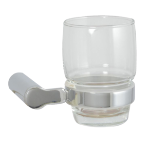 Portacepillos para baño con acabado en cromo Rugo T806