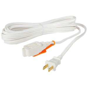 Extensión eléctrica polarizada blanca calibre 16 de 4 metros IUSA