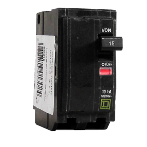 INTERRUPTOR TERMOMAGNÉTICO ENCHUFABLE QO 2 POLOS 15 AMPERES COLOR NEGRO SCHNEIDER ELECTRIC