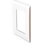 Placa chasis 3 módulos color Moka con chasis Bticino E5N3MKPTL