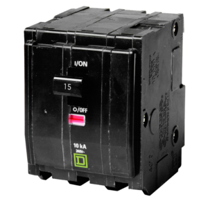 INTERRUPTOR TERMOMAGNÉTICO ENCHUFABLE QO 3 POLOS 15 AMPERES COLOR NEGRO SCHNEIDER ELECTRIC