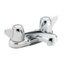Llave de dos manerales 47212 MOEN de acabado cromo, conexión 1/2 para lavabo CFG 4" CR sin desagüe