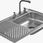 Fregadero con escurridor izquierdo acero inoxidable 80x52cm marca EB TÉCNICA