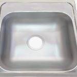 Fregadero de empotrar 1 tina de acero inoxidable 47x49cm marca EB TÉCNICA