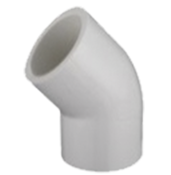Codo 45° cementable hidraulico pvc cédula 40 de 1"- 25 mm