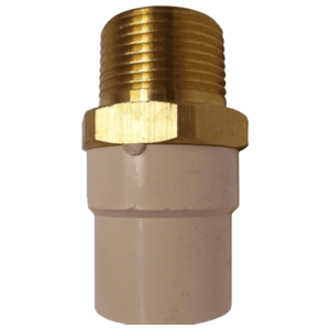 Adaptador macho cpvc  con inserción metalica de 3/4â - 19 mm