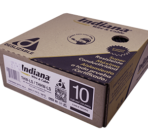 Cable de cobre 10 AWG negro, tipo THW-LS/THHW-LS 600V 75°C/90°C Deslizable, Antiflama, 100 m, INDIANA SLY304