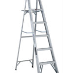 Escalera de tijera de 5 peldaños de aluminio, CUPRUM 608-06N