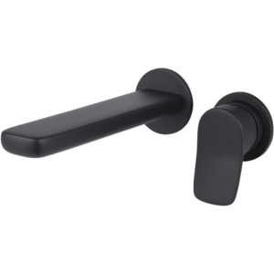 Monomando De Pared Para Lavabo Modelo Brim Acabado Negro Mate Marca STANZA 21.2159.37