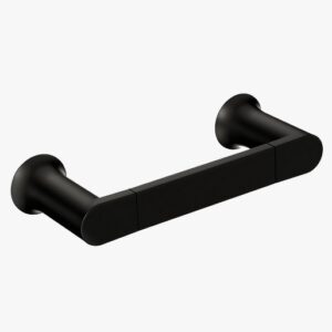 Toallero corto de barra modelo Rihn en color negro acabado mate Moen YB3886BL